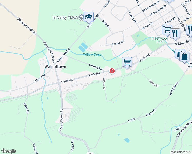 map of restaurants, bars, coffee shops, grocery stores, and more near 468 Park Road in Fleetwood