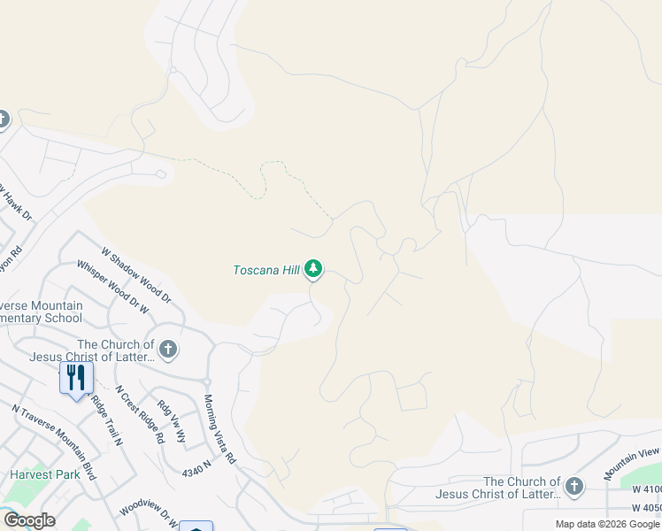 map of restaurants, bars, coffee shops, grocery stores, and more near 4839 Vialetto Way in Lehi