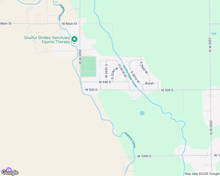 map of restaurants, bars, coffee shops, grocery stores, and more near 3264 West 500 South in Vernal