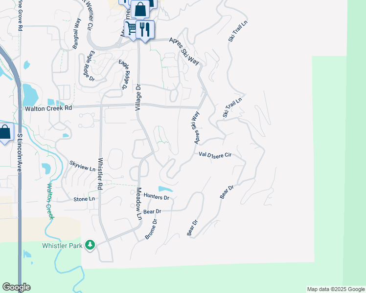 map of restaurants, bars, coffee shops, grocery stores, and more near 3070 Columbine Drive in Steamboat Springs
