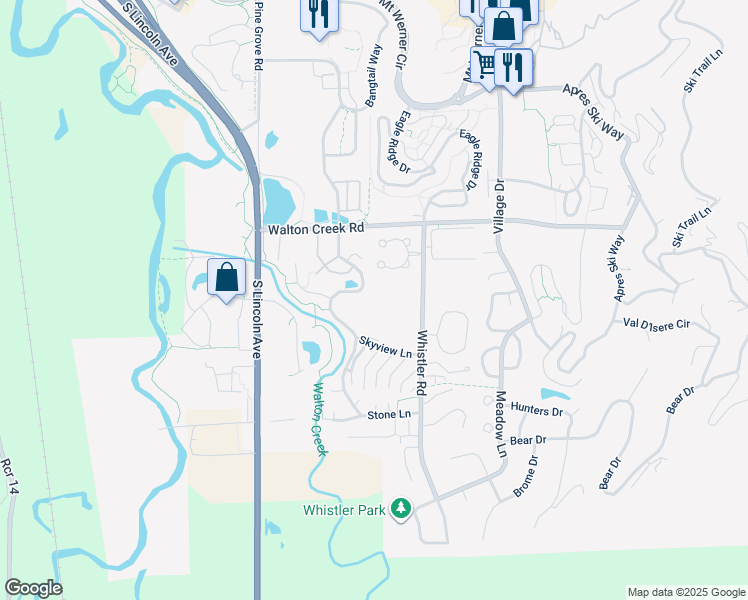 map of restaurants, bars, coffee shops, grocery stores, and more near 1340 Athens Plaza in Steamboat Springs