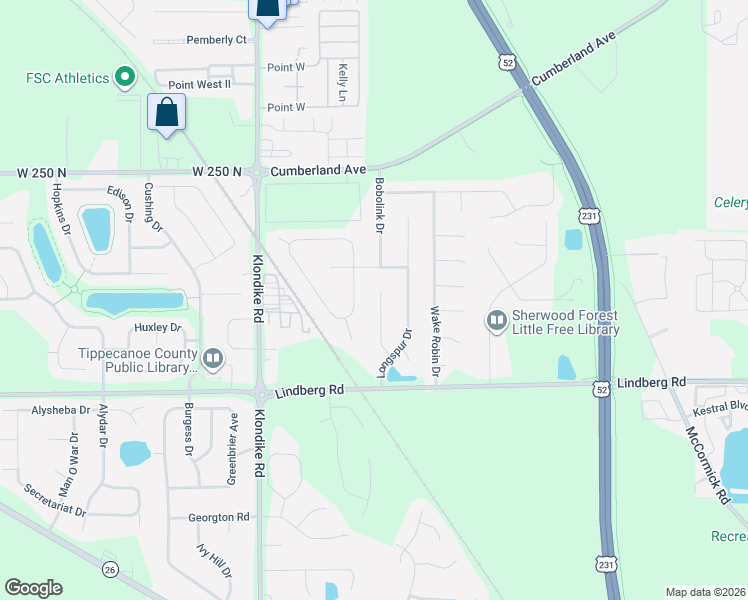 map of restaurants, bars, coffee shops, grocery stores, and more near 2117 Windflower Place in West Lafayette