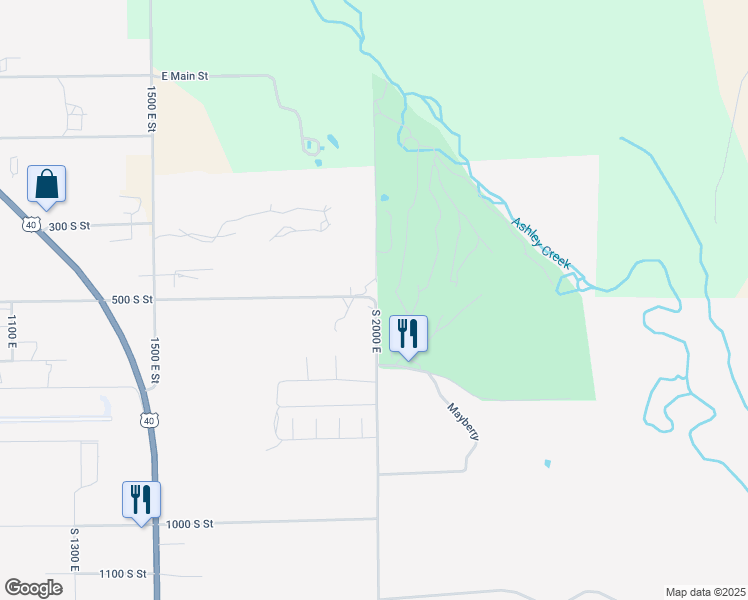 map of restaurants, bars, coffee shops, grocery stores, and more near 282 South 2000 East in Naples