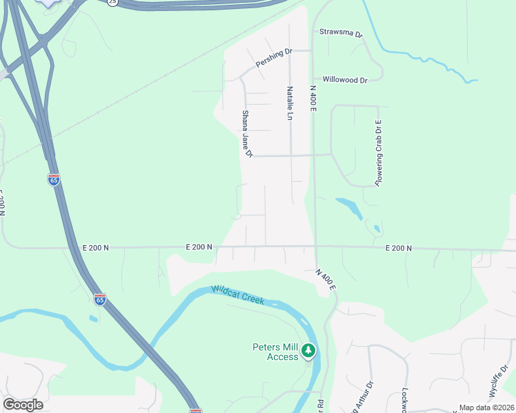 map of restaurants, bars, coffee shops, grocery stores, and more near 2152 Funnycide Lane in Lafayette