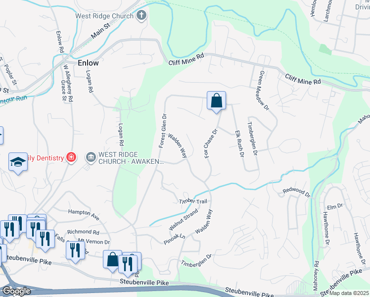 map of restaurants, bars, coffee shops, grocery stores, and more near 602 Walden Way in Imperial