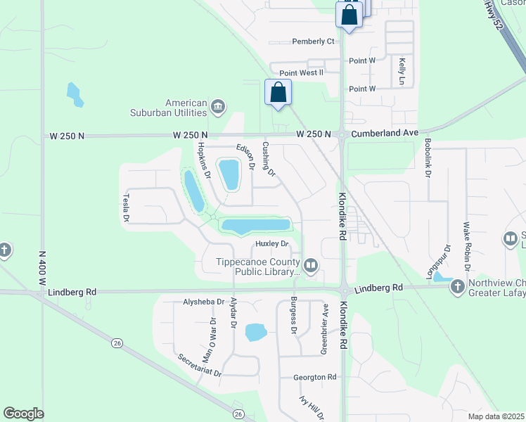 map of restaurants, bars, coffee shops, grocery stores, and more near 3279 Hopkins Court in West Lafayette
