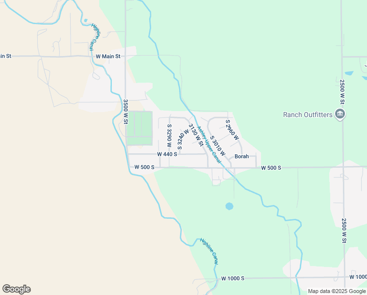 map of restaurants, bars, coffee shops, grocery stores, and more near 414 South 3240 West in Vernal