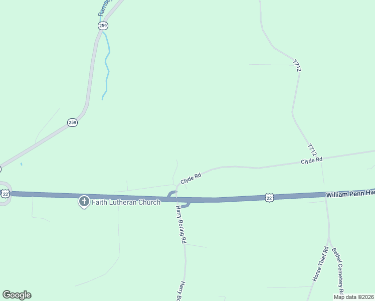 map of restaurants, bars, coffee shops, grocery stores, and more near 83 Clyde Road in New Florence