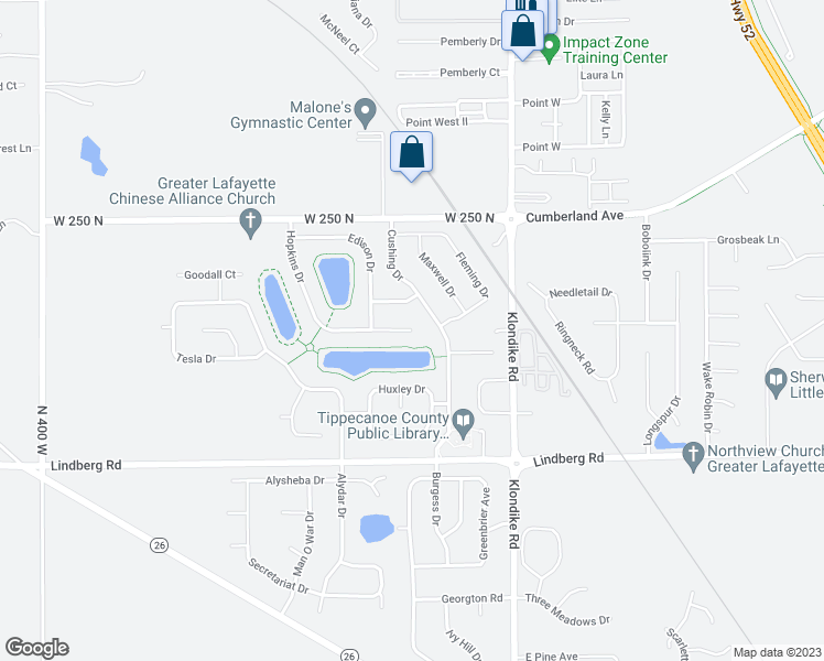 map of restaurants, bars, coffee shops, grocery stores, and more near 3218 Hopkins Court in West Lafayette