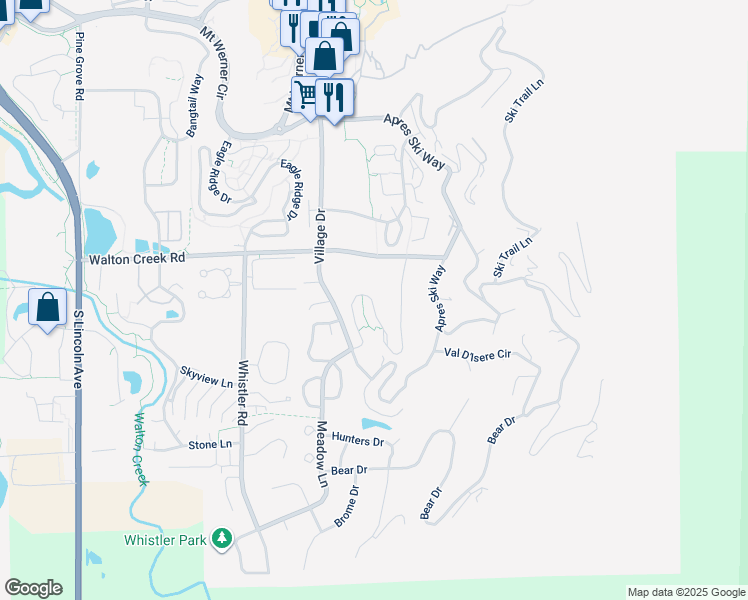 map of restaurants, bars, coffee shops, grocery stores, and more near 3320 Columbine Drive in Steamboat Springs