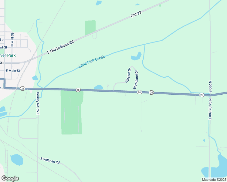 map of restaurants, bars, coffee shops, grocery stores, and more near 100 Hillside Drive in Hartford City