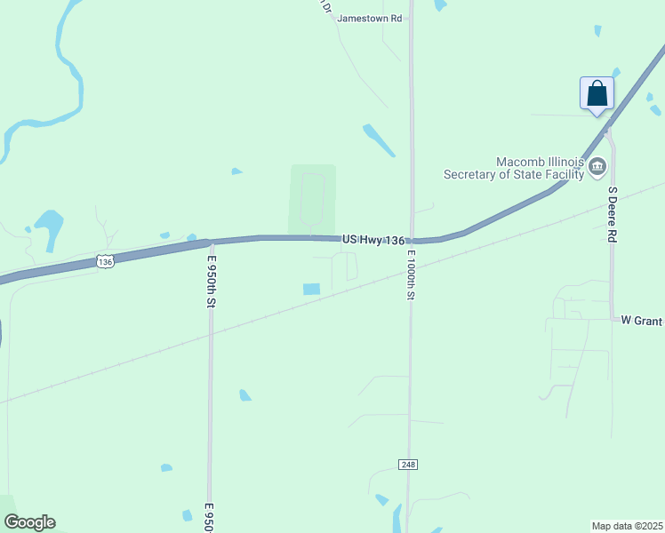map of restaurants, bars, coffee shops, grocery stores, and more near 9765 US Highway 136 in Macomb