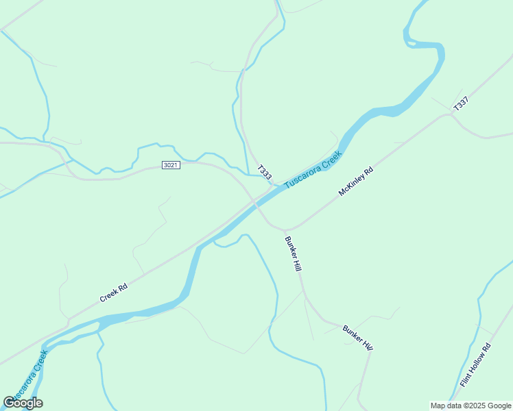 map of restaurants, bars, coffee shops, grocery stores, and more near McKinley Road in Honey Grove