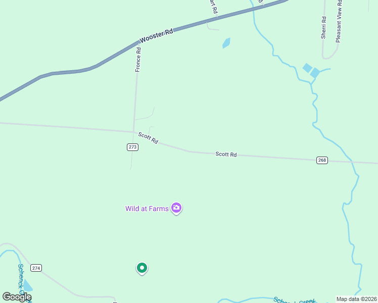 map of restaurants, bars, coffee shops, grocery stores, and more near Township Highway 268 in Knox County
