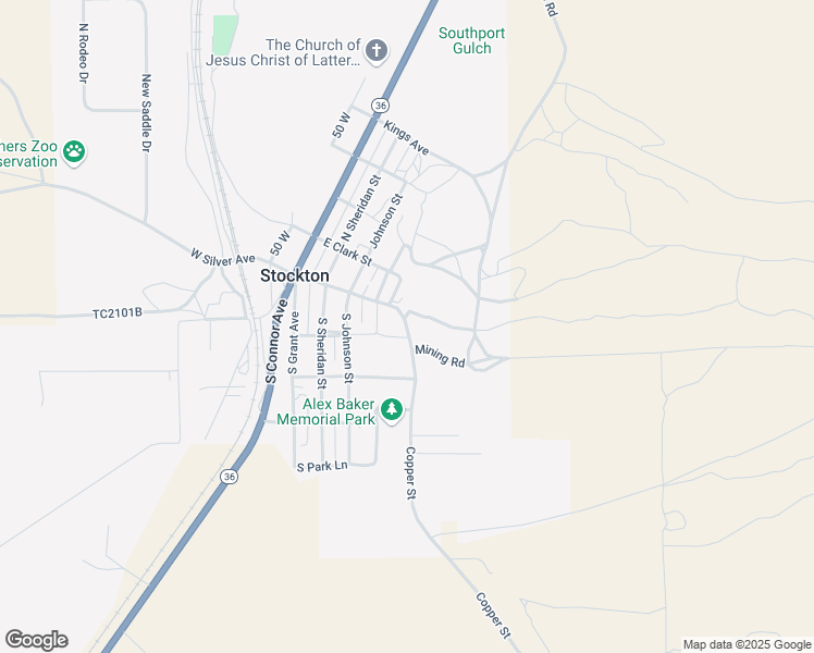 map of restaurants, bars, coffee shops, grocery stores, and more near 500 S Silver Ave in Stockton