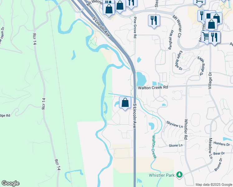 map of restaurants, bars, coffee shops, grocery stores, and more near 970 Confluence Court in Steamboat Springs