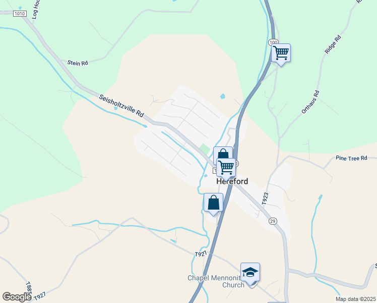 map of restaurants, bars, coffee shops, grocery stores, and more near 2 Standish Lane in Hereford