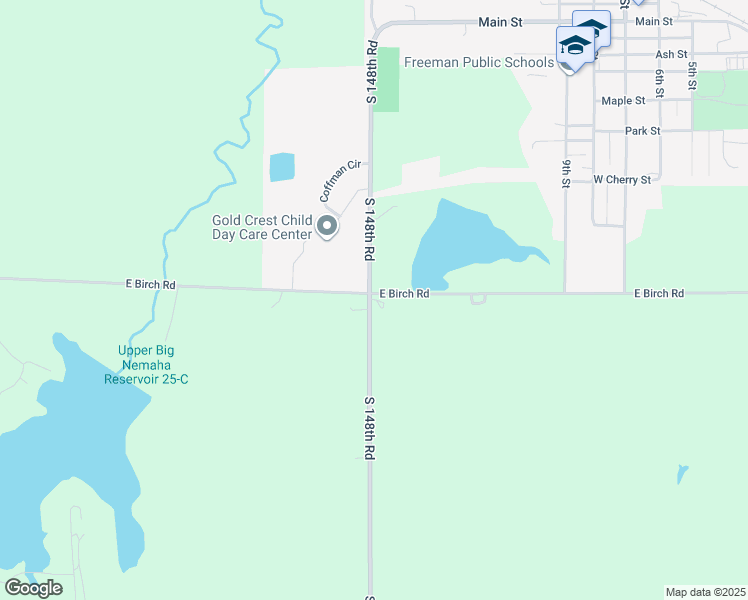 map of restaurants, bars, coffee shops, grocery stores, and more near 7047 South 148th Road in Adams