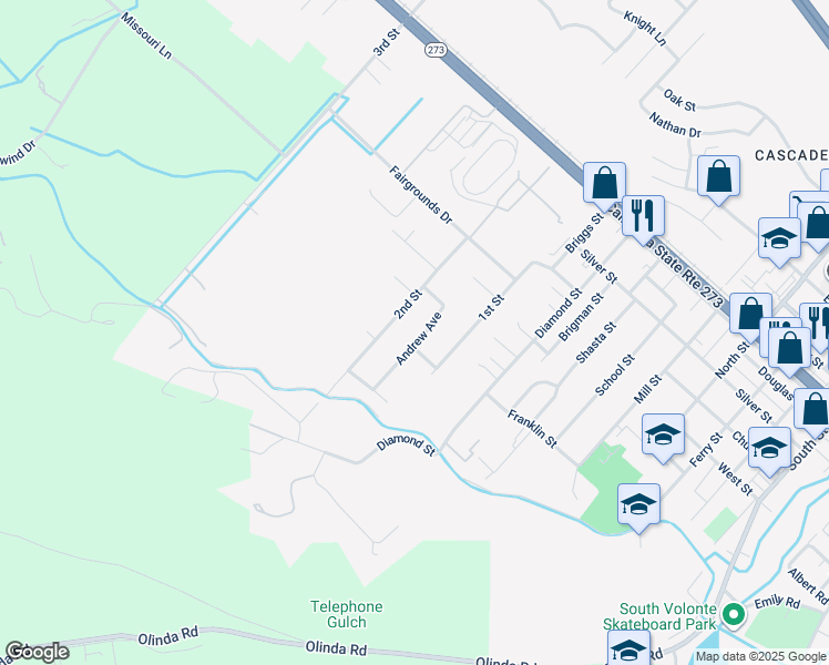 map of restaurants, bars, coffee shops, grocery stores, and more near 1496 Andrew Avenue in Anderson
