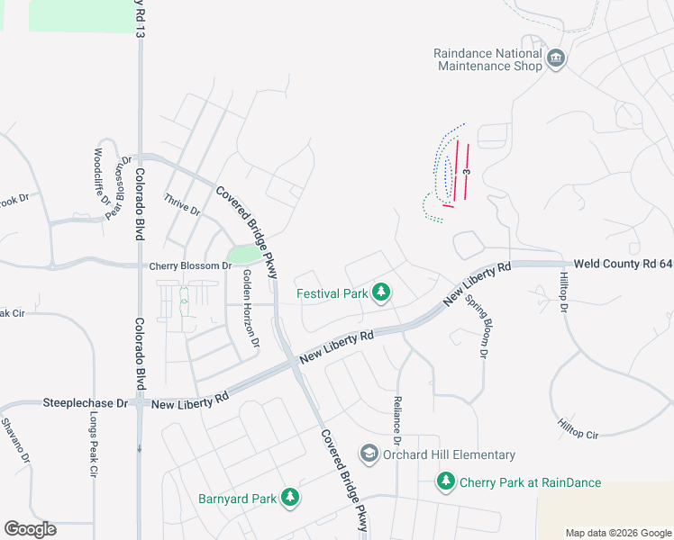 map of restaurants, bars, coffee shops, grocery stores, and more near Covered Bridge Parkway in Windsor