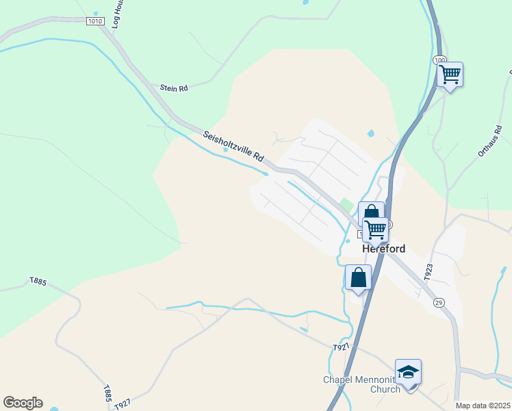 map of restaurants, bars, coffee shops, grocery stores, and more near 320 Ashford Lane in Hereford
