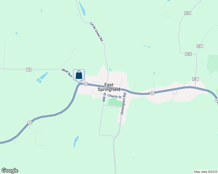 map of restaurants, bars, coffee shops, grocery stores, and more near in East Springfield