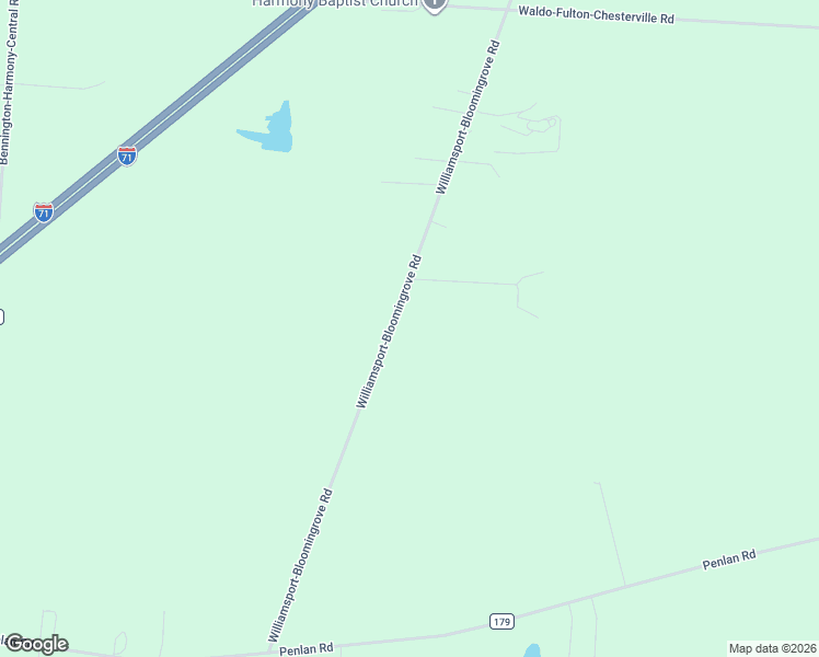 map of restaurants, bars, coffee shops, grocery stores, and more near 2735 Township Road 20 in Cardington