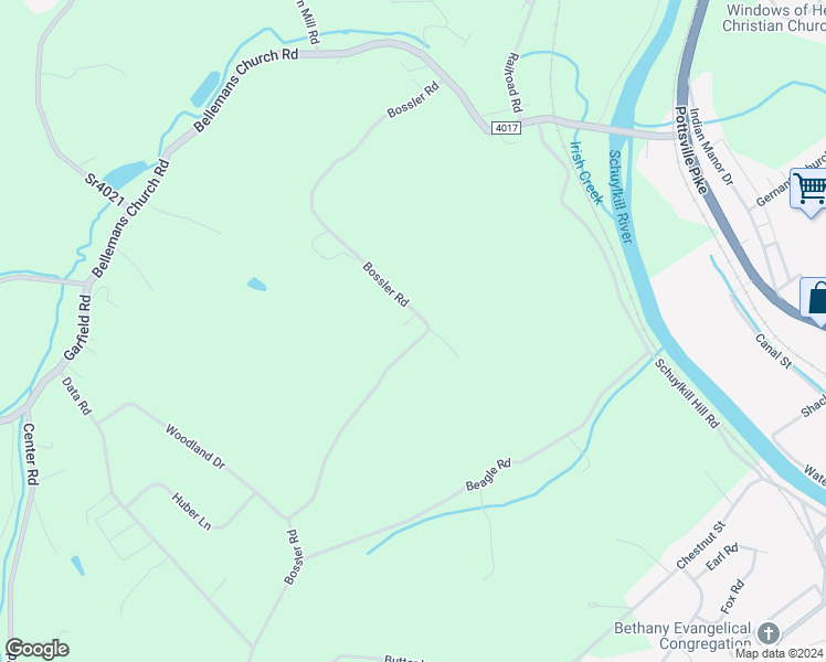 map of restaurants, bars, coffee shops, grocery stores, and more near 808 Bossler Road in Leesport
