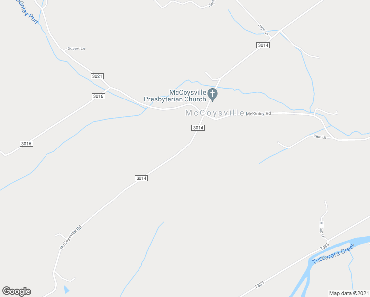 map of restaurants, bars, coffee shops, grocery stores, and more near McCoysville Road in Honey Grove