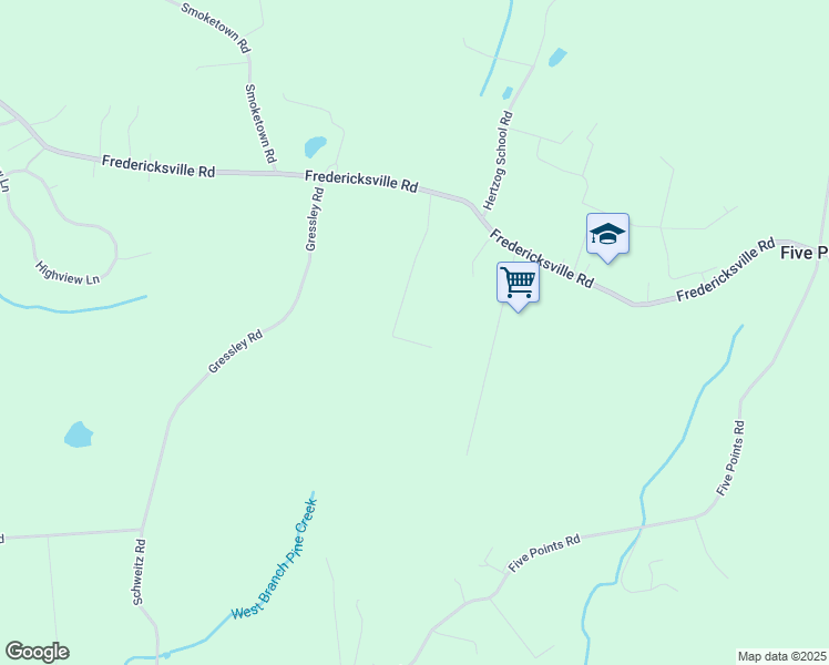 map of restaurants, bars, coffee shops, grocery stores, and more near 14 Jami Beth Drive in Mertztown