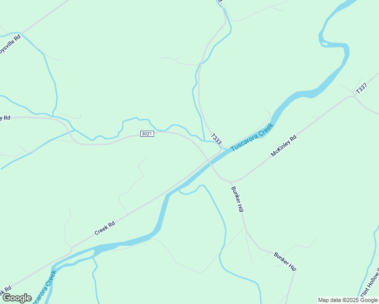 map of restaurants, bars, coffee shops, grocery stores, and more near 2301 Creek Road in Mifflin