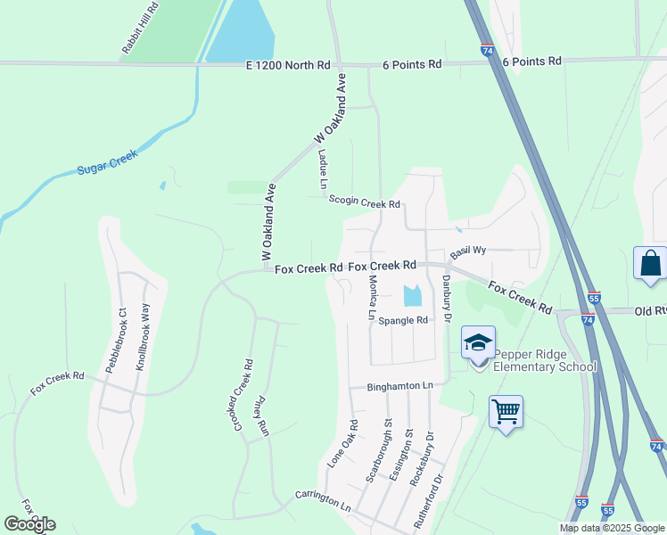 map of restaurants, bars, coffee shops, grocery stores, and more near 2 Saint Ivans Circle in Bloomington