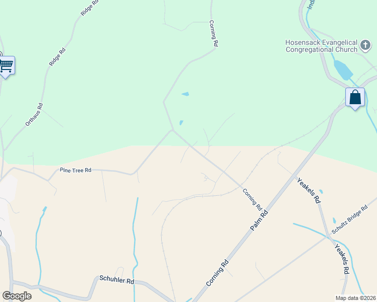 map of restaurants, bars, coffee shops, grocery stores, and more near 7686 Corning Road in Zionsville