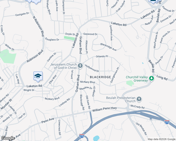 map of restaurants, bars, coffee shops, grocery stores, and more near 2331 Hollywood Drive in Pittsburgh