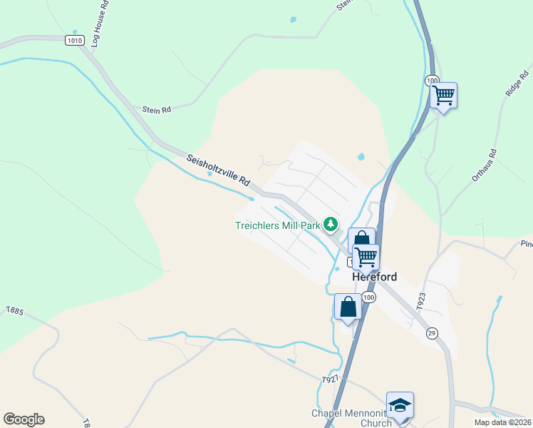 map of restaurants, bars, coffee shops, grocery stores, and more near 87 Southwick Drive in Hereford