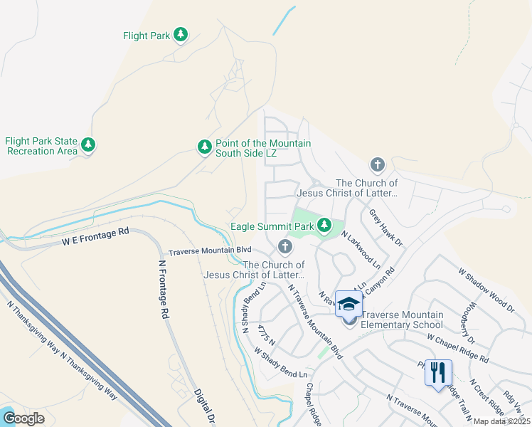 map of restaurants, bars, coffee shops, grocery stores, and more near 2864 Pine Cone Lane in Lehi