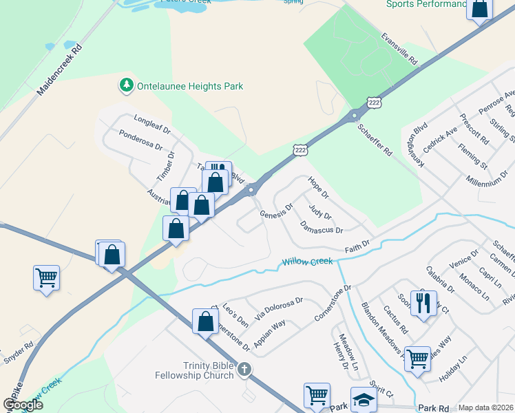 map of restaurants, bars, coffee shops, grocery stores, and more near 77 Independence Court in Blandon