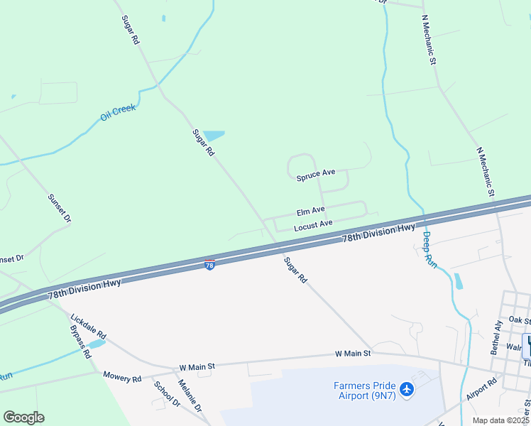 map of restaurants, bars, coffee shops, grocery stores, and more near 1 Elm Avenue in Fredericksburg