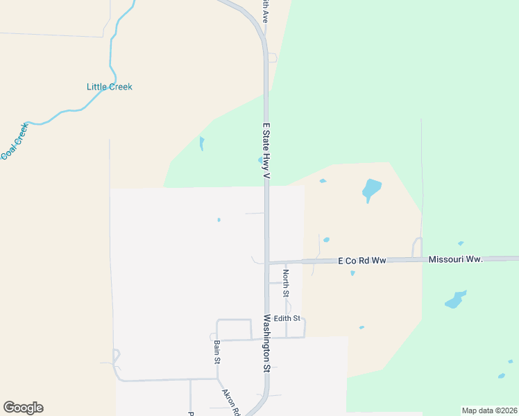 map of restaurants, bars, coffee shops, grocery stores, and more near State Highway V in Cainsville
