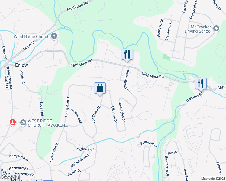 map of restaurants, bars, coffee shops, grocery stores, and more near 146 Forest Glen Drive in Imperial