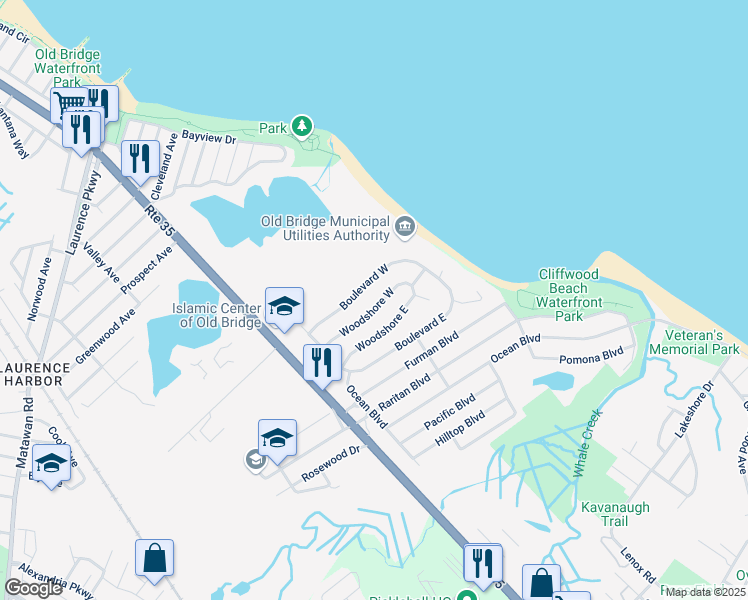 55 Woods West Keyport Nj Walk Score Map Of Restaurants Bars Coffee S Grocery Ore Near 55