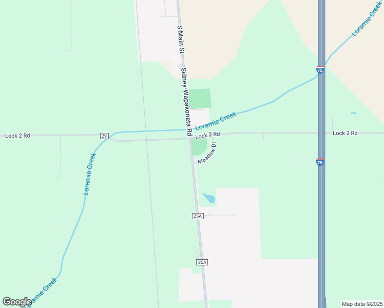 map of restaurants, bars, coffee shops, grocery stores, and more near 17496 Sidney-Wapakoneta Road in Botkins