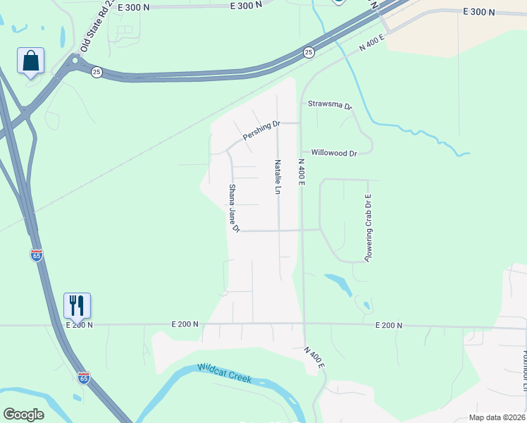 map of restaurants, bars, coffee shops, grocery stores, and more near 3927 Thad Ct in Lafayette
