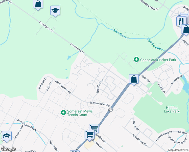 map of restaurants, bars, coffee shops, grocery stores, and more near 64 Talbot Street in Franklin Township