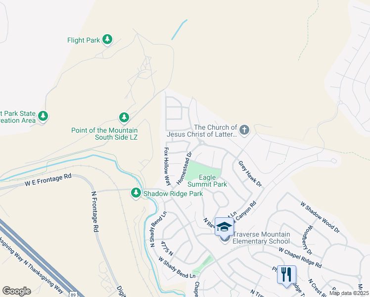 map of restaurants, bars, coffee shops, grocery stores, and more near 2788 Fox Hunters Loop in Lehi