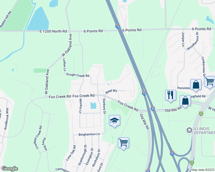 map of restaurants, bars, coffee shops, grocery stores, and more near 2508 Grey Fox Trail in Bloomington