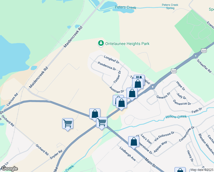 map of restaurants, bars, coffee shops, grocery stores, and more near 237 Longleaf Drive in Blandon