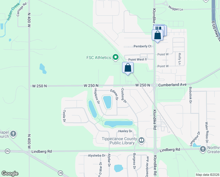 map of restaurants, bars, coffee shops, grocery stores, and more near 3349 Edison Drive in West Lafayette