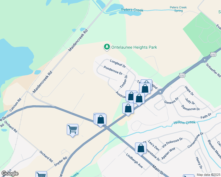map of restaurants, bars, coffee shops, grocery stores, and more near 237 Longleaf Drive in Blandon