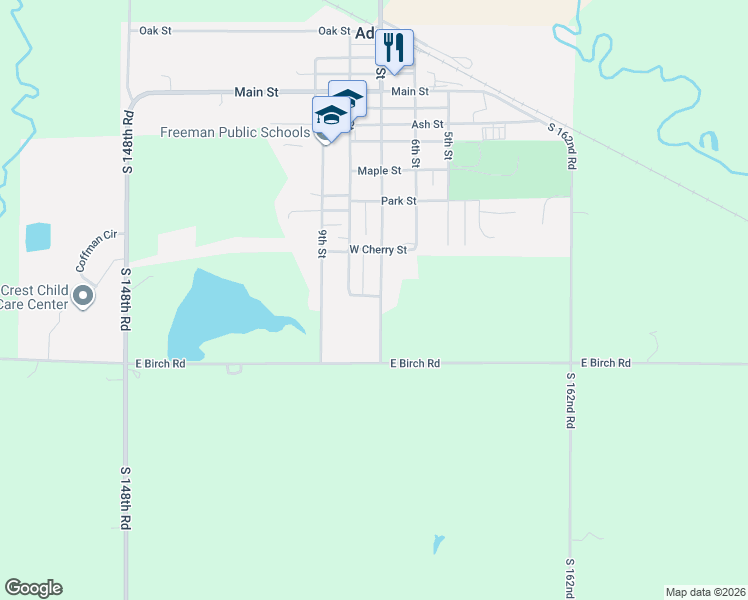 map of restaurants, bars, coffee shops, grocery stores, and more near 825 7th Street in Adams